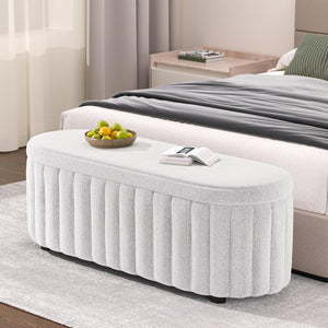 Storage Ottoman Bench with Safety Hinge, 46"