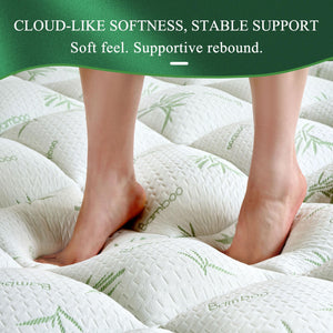 King Mattress Topper – 3 Inch Cooling Bamboo Pillow Top