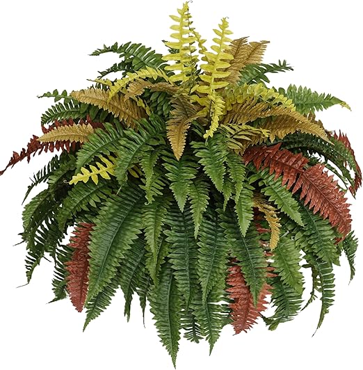 Artificial Boston Fern – 128 Fronds Large Hanging Plant, 56 Inch