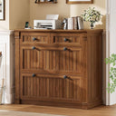 4-Drawer File Cabinet with Power Outlets & Printer Stand