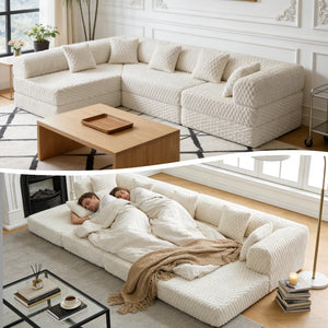 108" Modular Sectional Sofa Futon Convertible Sleeper