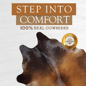 Genuine Cowhide Area Rug – Mahogany Brown