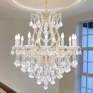 K9 Crystal Maria Theresa Chandelier – 12 or 24 Light, Gold or Silver