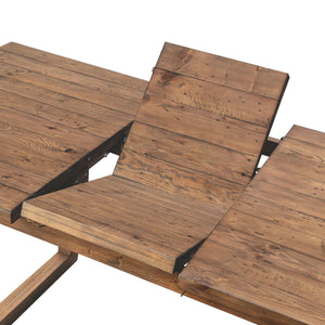 Extendable Dining Table, Pine Wood, Seats 4–8