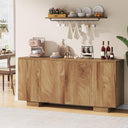 Farmhouse Sideboard Buffet Cabinet with 4 Doors & Adjustable Shelves