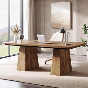 63-Inch Executive Desk with Double Pedestal