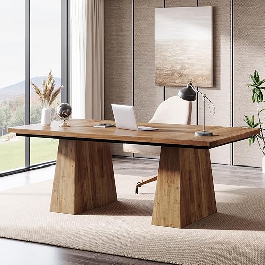 63-Inch Executive Desk with Double Pedestal