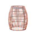 Bamboo Drum Side Table with Iron Top
