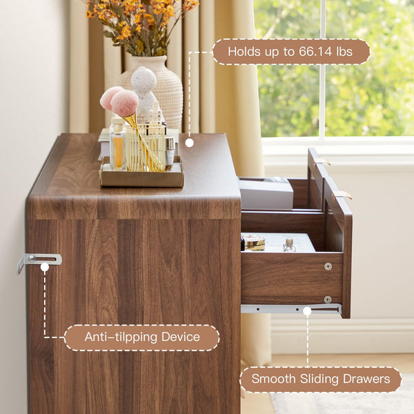 6-Drawer Dresser with Wide Storage Cabinet