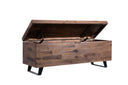 Acacia Wood Storage Trunk with Hinge Lid – 46 Inch