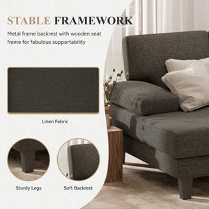 110" U-Shaped Sectional Sofa with Double Chaise