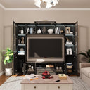 4-Piece Entertainment Center Wall Unit with LED Lights