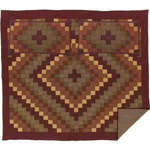 King Quilt Set – Farmhouse Country Patchwork, 3-Piece