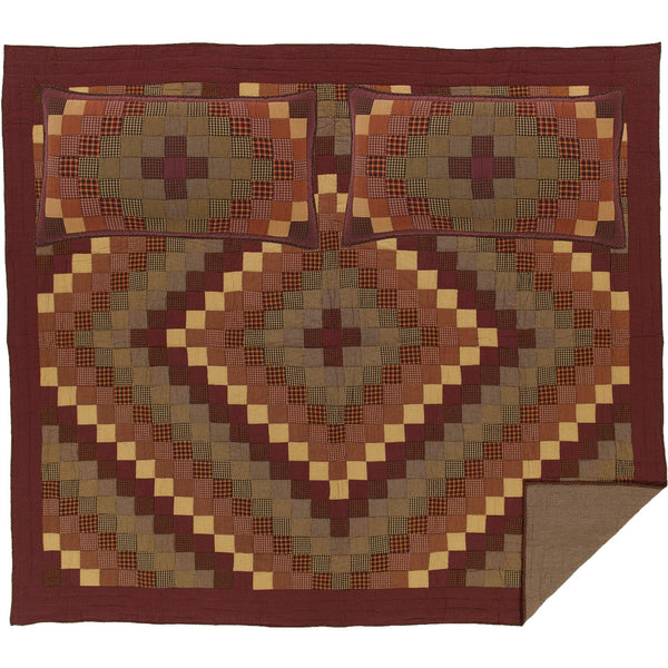 King Quilt Set – Farmhouse Country Patchwork, 3-Piece