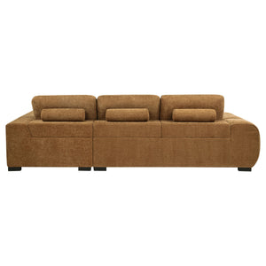 Upholstered Sectional Sofa with Chaise – Grid Tufting & Reversible Cushions