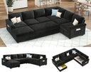 U-Shaped Sectional Sleeper Sofa with Pull-Out Bed