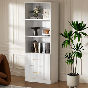 Bookcase with Drawers & Adjustable Shelf, 63"