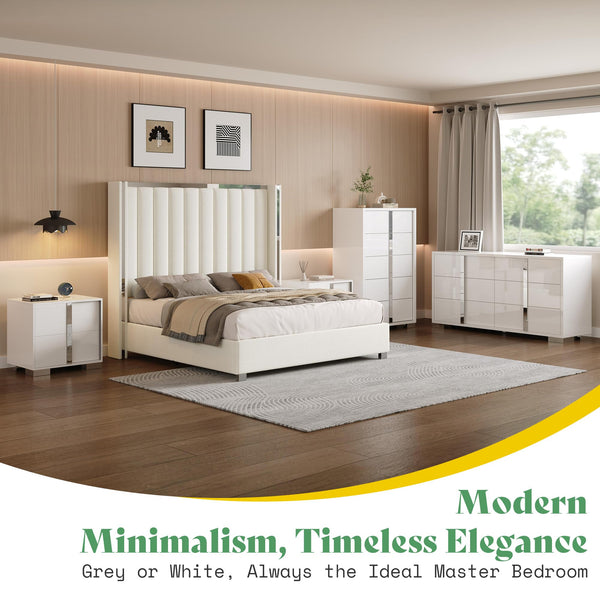 3-Piece Bedroom Dresser Set with 2 Nightstands & 6-Drawer Dresser