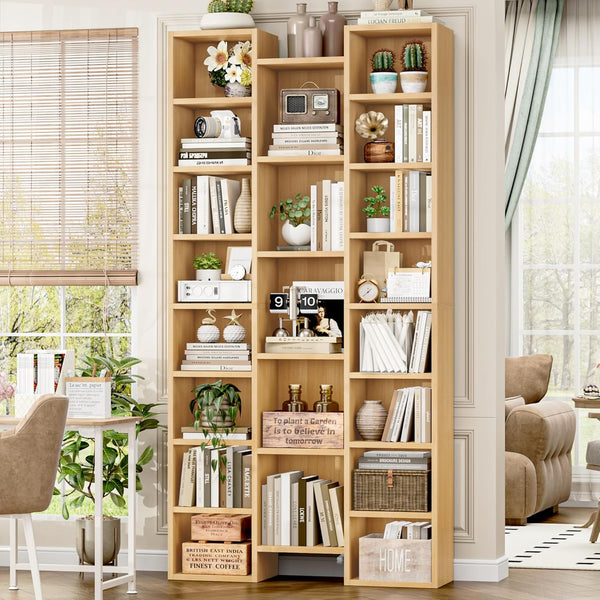 21-Cube Tall Bookshelf with Adjustable Shelves
