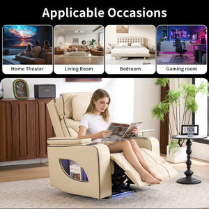 Electric Power Recliner Chair with Massage, Heating & Cooling Cup Holder