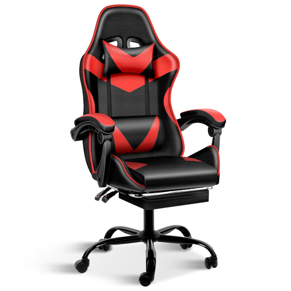 Ergonomic Gaming Chair with Footrest & Lumbar Support