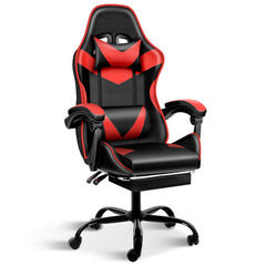 Ergonomic Gaming Chair with Footrest & Reclining Backrest