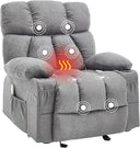 Massage Rocker Recliner Chair with Heat & Vibration – 4 Pockets, Cup Holders & USB Port