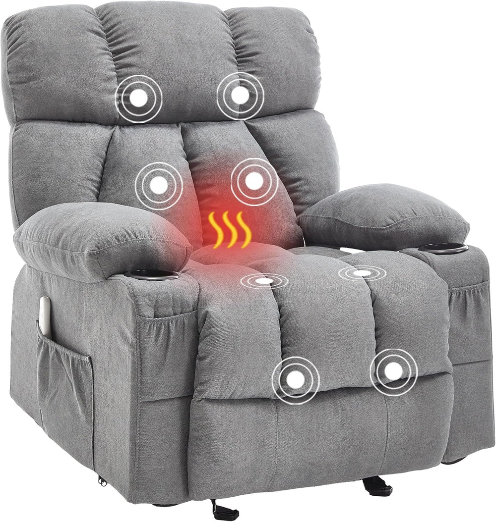 Massage Rocker Recliner Chair with Heat & Vibration