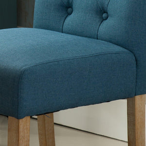 Tufted Parsons Dining Chair Set of 2 – Upholstered High-Back Wood Frame