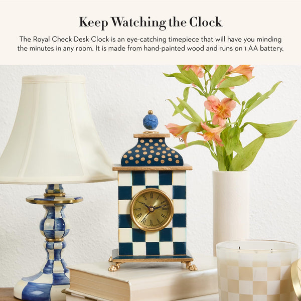 Royal Check Desk Clock