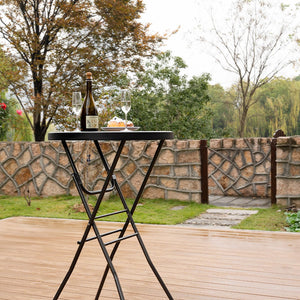 Round Folding Cocktail Bar Table – High Top Indoor Outdoor