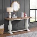 Farmhouse Flip-Top Console Dining Table – Solid Pine Wood