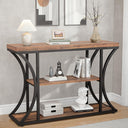 Narrow Console Table 39.4" with 3-Tier Storage Shelves