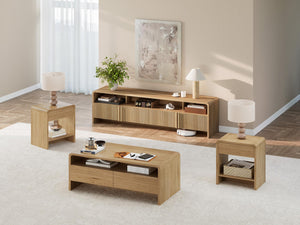 4-Piece Living Room Furniture Set – TV Stand, Coffee Table & 2 End Tables