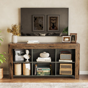 63-Inch TV Stand with Storage & Open Shelves