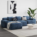 L-Shaped Modular Sectional Sofa with Ottoman