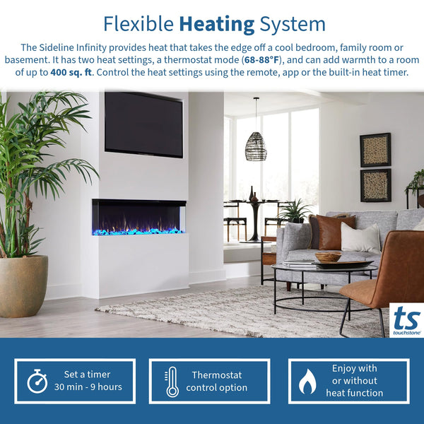 3-Sided Smart Electric Fireplace