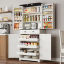 72" Farmhouse Pantry Cabinet with Drawer & Sliding Rack