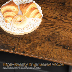 Coffee Bar Cabinet with Floating Shelf & Hooks