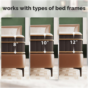 Hybrid Memory Foam Mattress with Pocket Coils – Medium Firm, Fiberglass-Free