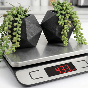 Geometric Cast Iron Bookends with Faux String of Pearls