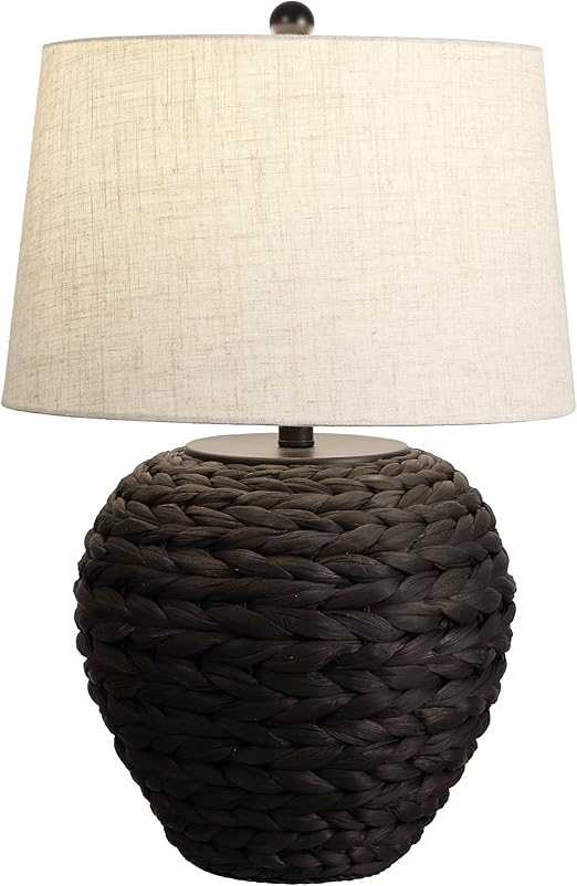 Water Hyacinth Farmhouse Basket Table Lamp