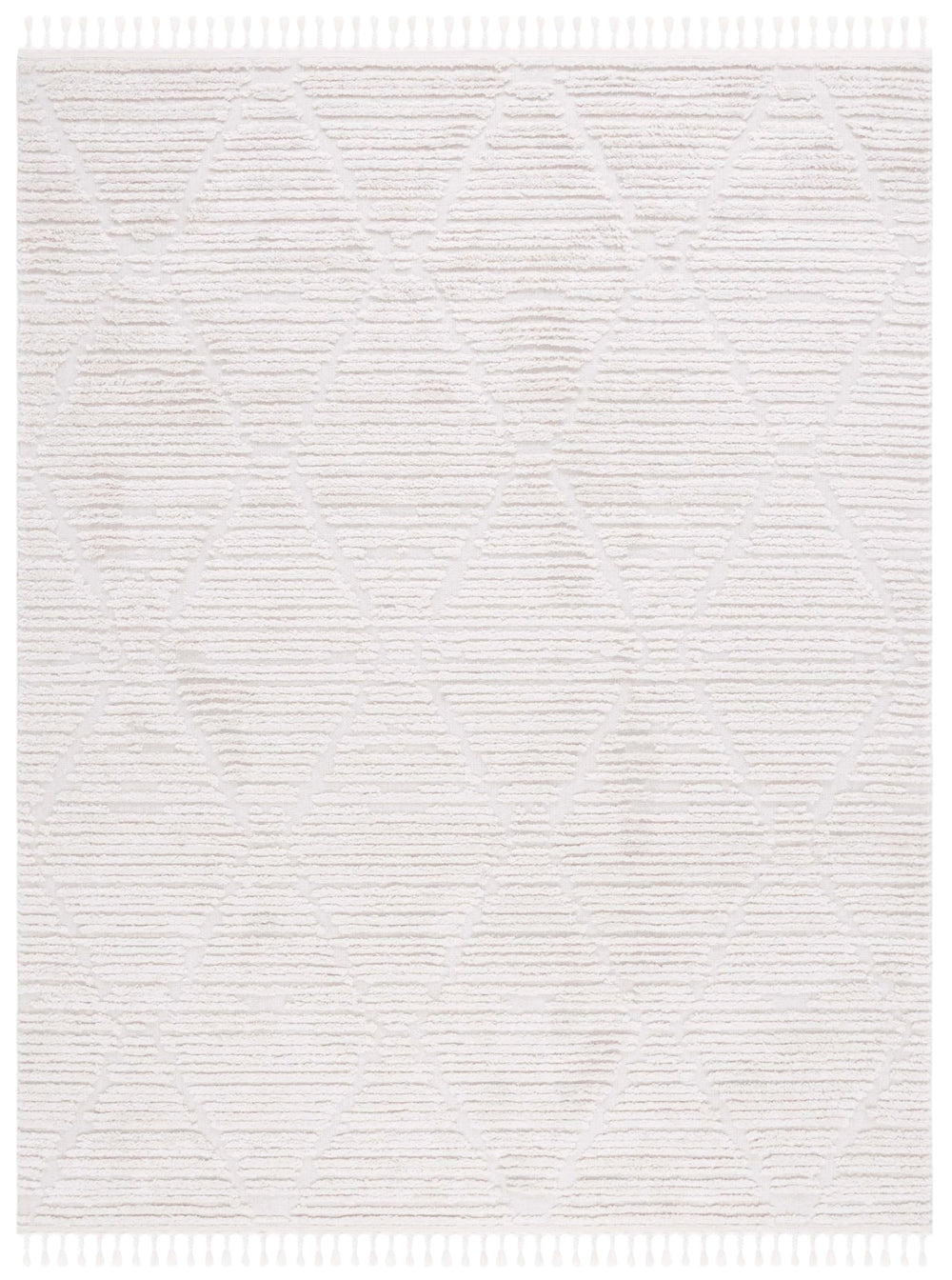 8x10 Moroccan Shag Area Rug – Geometric Diamond Pattern