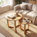 Round Nesting Coffee Table Set of 2, 22.5"
