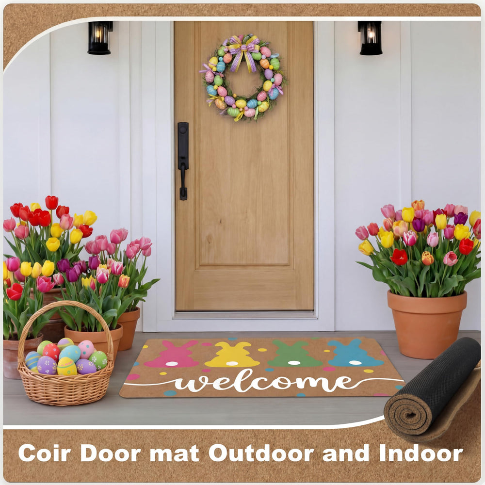 DIY Blank Coir Doormat Painting Kit with Acrylic Paint & Brushes