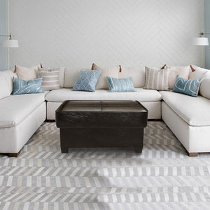 Foldable Storage Ottoman with Hidden Storage