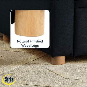 Convertible Sleeper Loveseat with Pocket Coils & Boucle Fabric