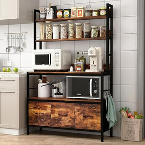 5-Tier Kitchen Baker's Rack with Storage Baskets