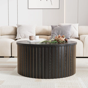 Round Lift Top Coffee Table with Storage