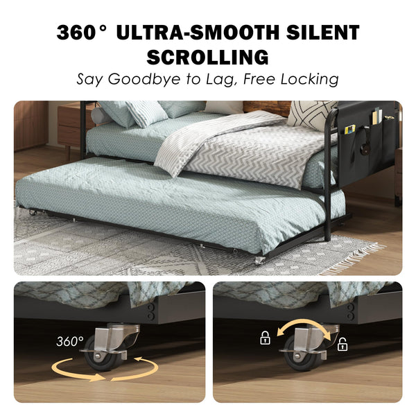 Twin Daybed with Trundle & Charging Station